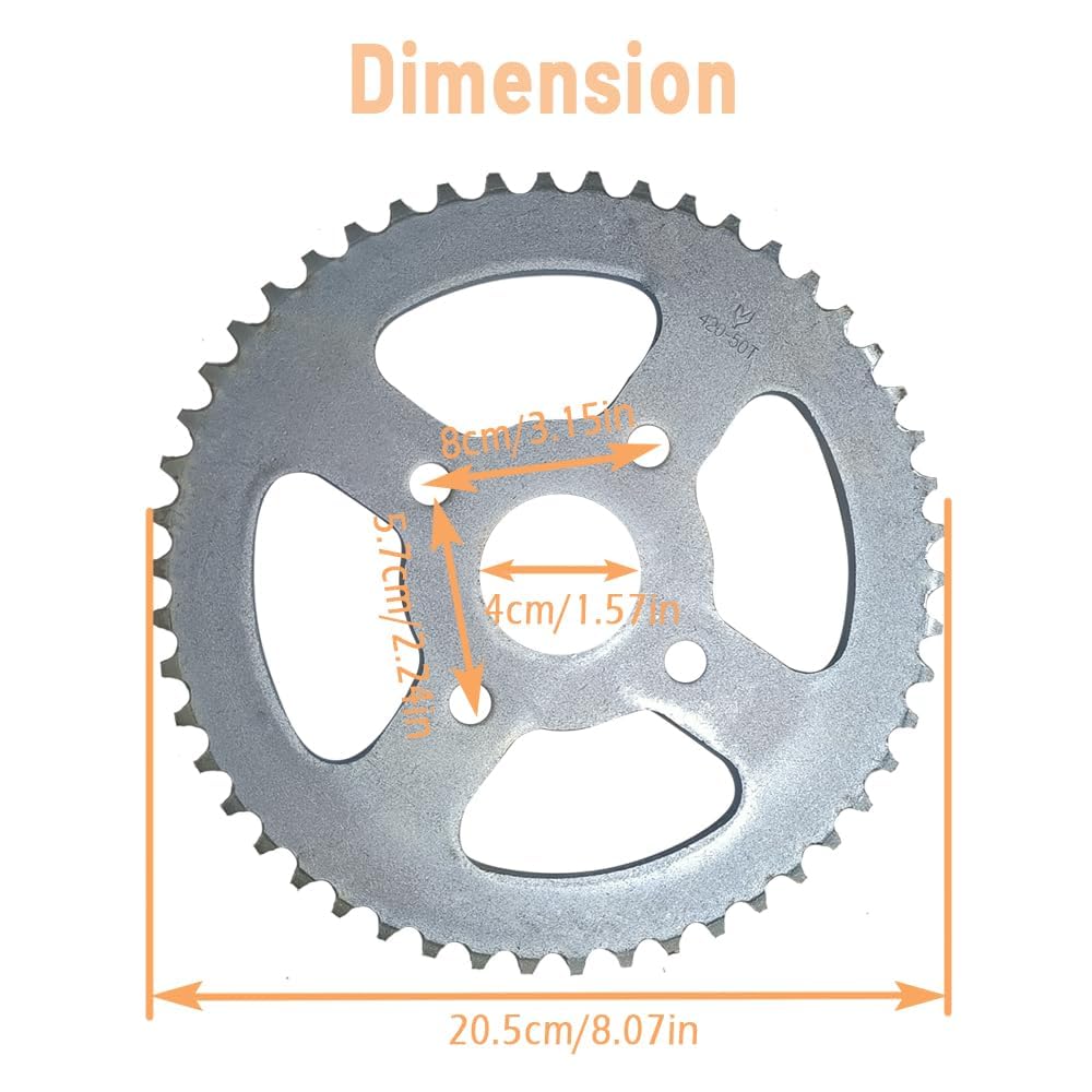 Mini Bike Sprocket YOXUFA 420 Chain Ini Bike Sprocket