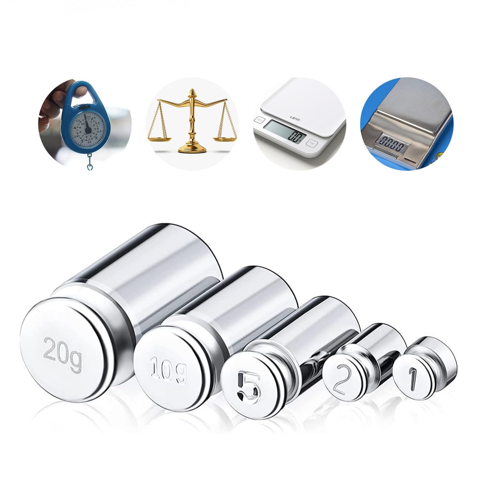 Calibration Weight Set 1g 2g 5g 10g 20g M1 Precision For Digital - View #2