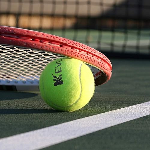 Miniatura 8 de KEVENZ Paquete de 6 pelotas de tenis presurizadas, 2 latas con diseño de sello, pelotas avanzadas para todas las canchas, altamente elásticas, más