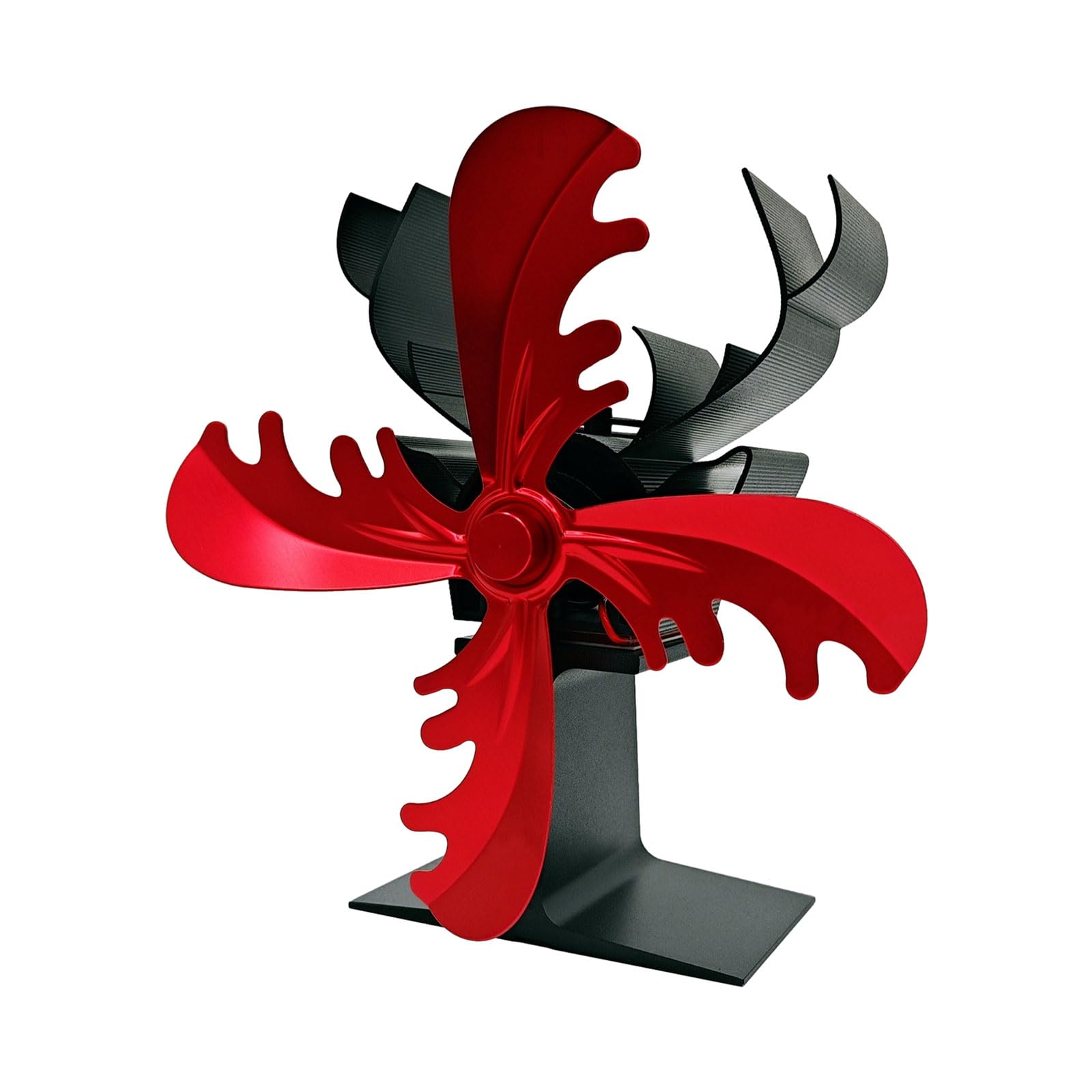 Lxxaofdc Red Christmas Fan Efficient Heat Distribution Stove Fan For Wood Burners And Fireplaces No Electricity Quiet