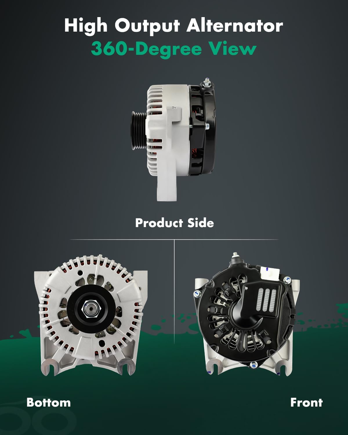 SCITOO New Alternator Fits for Ford for Crown Victoria/for Grand Marquis 4.6L 2003-2004,for Lincoln for Town Car 4.6L 03-05,for Mercury for Grand Marquis 4.6L 03 04 12V 130Amp CW S6 Pulley 8313