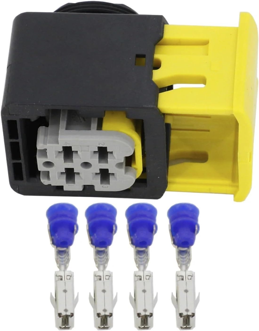 4 Pin Automotive Sensor Controls Harness Connector Plug with Terminal 2-1418390-1 & 1-1418390-1(2-1418390-1,10 Sets)