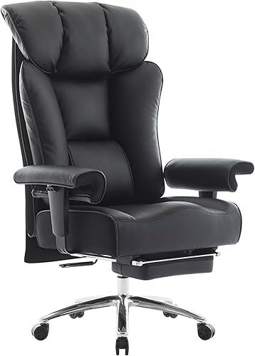 Efomao - Silla ejecutiva de escritorio para oficina, con reposapiés, soporte lumbar y capacidad de carga hasta 450 libras, silla de computadora