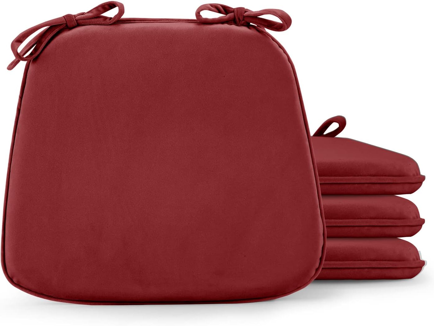 Wellsin Chair Cushions for Dining Chairs 4 Pack, Memory