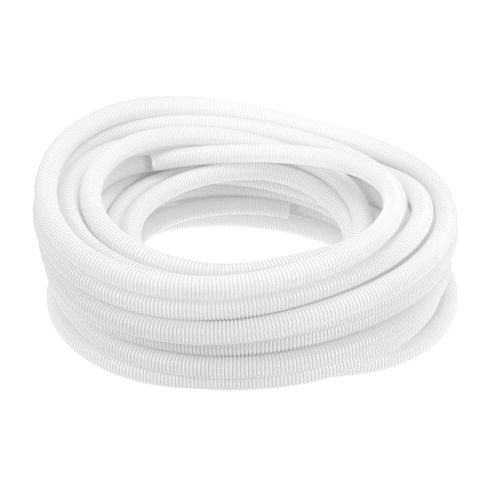 sourcing map Split Wire Loom Tubing 1"(23mm) ID 100FT(30m) Wire Loom Tubing Heat & Cold Resistant -40F to 257F Plastic Flexible Conduit Cord Protector for Electrical Wires Cable, White