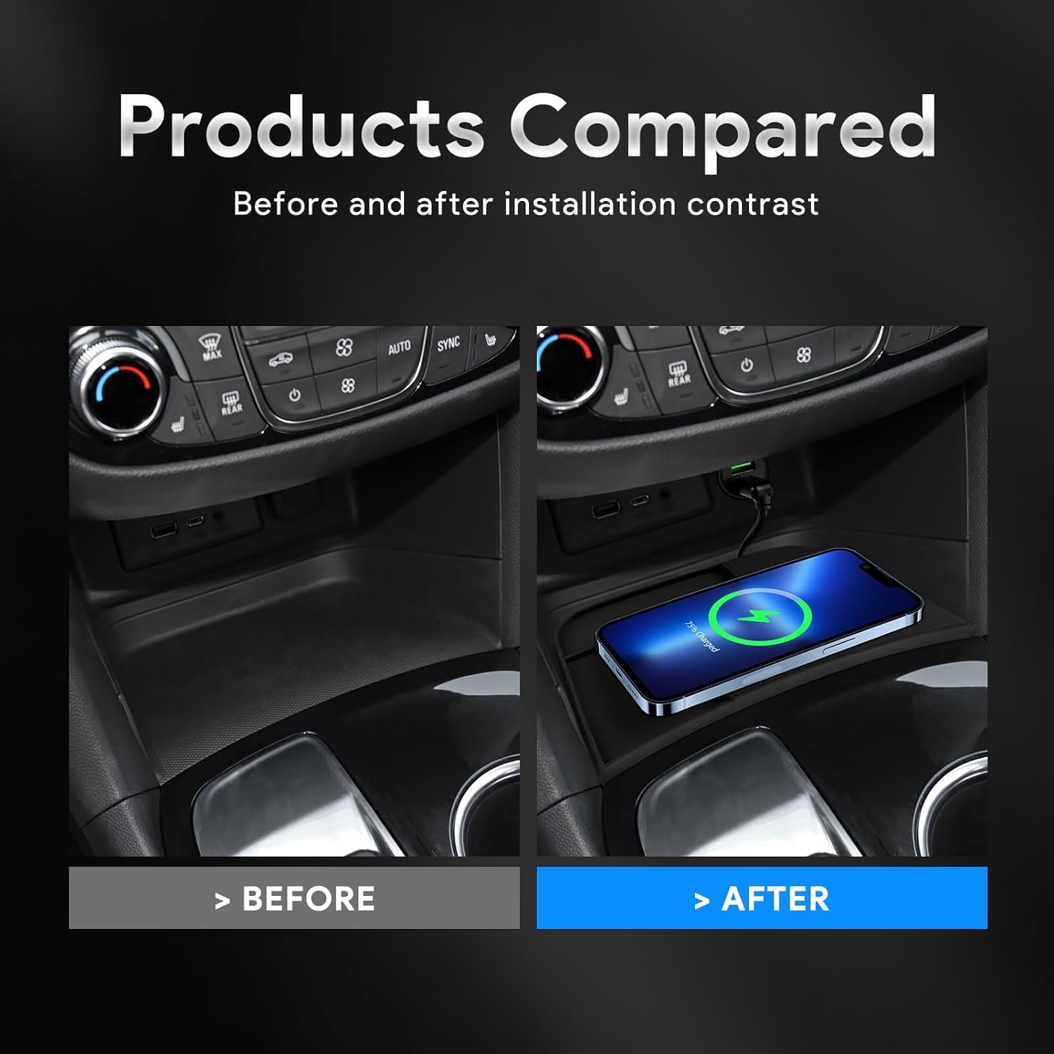 For 2017 2024 Chevrolet Chevy Equinox Vehicle Wireless Charger