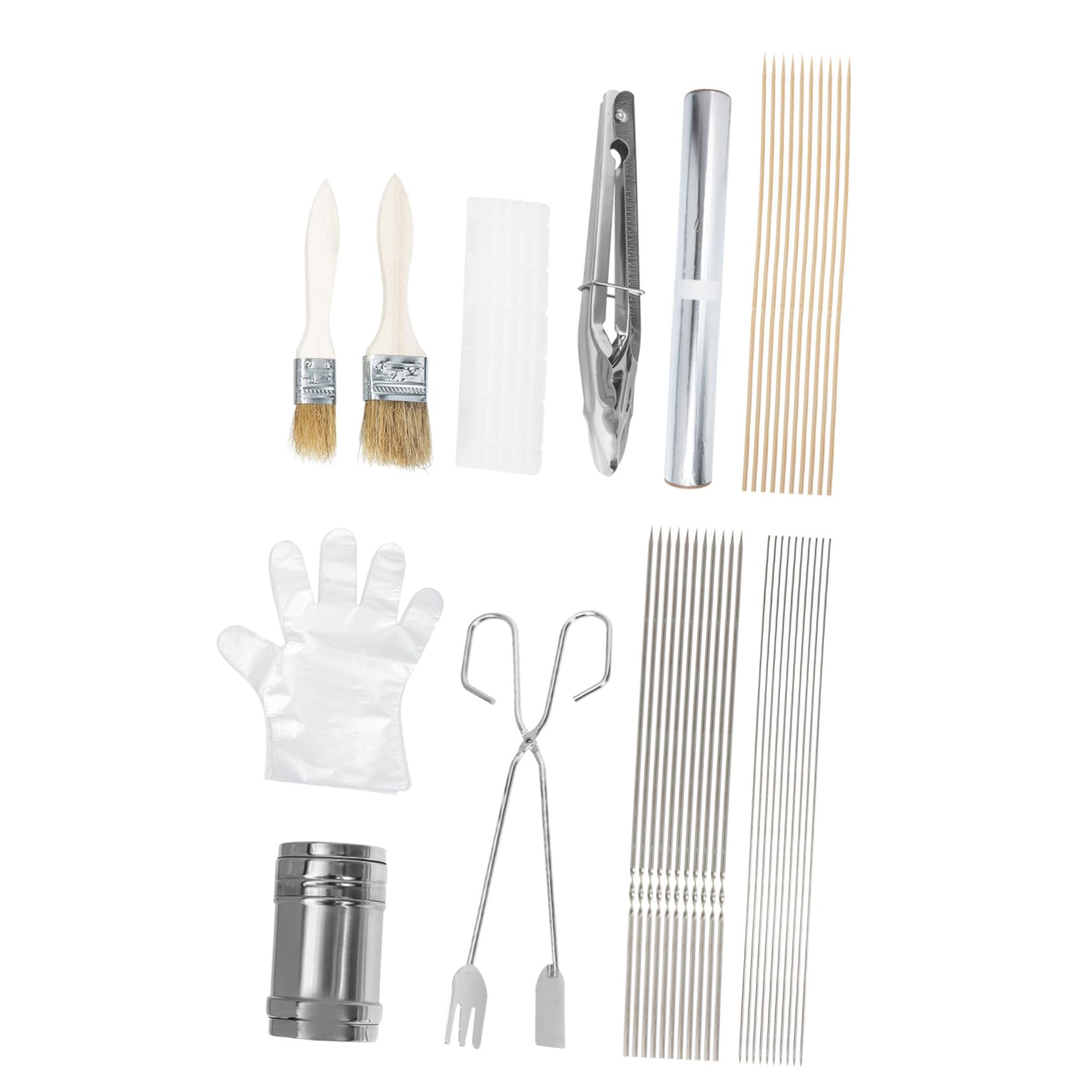 Set Di Utensili Per Griglia Portatile in Acciaio Inossidabile Accessori Per Barbecue All'aperto Bastoncini Per Griglia Per Feste Campeggio Regali Per Cuochi Appassionati Di Cucina