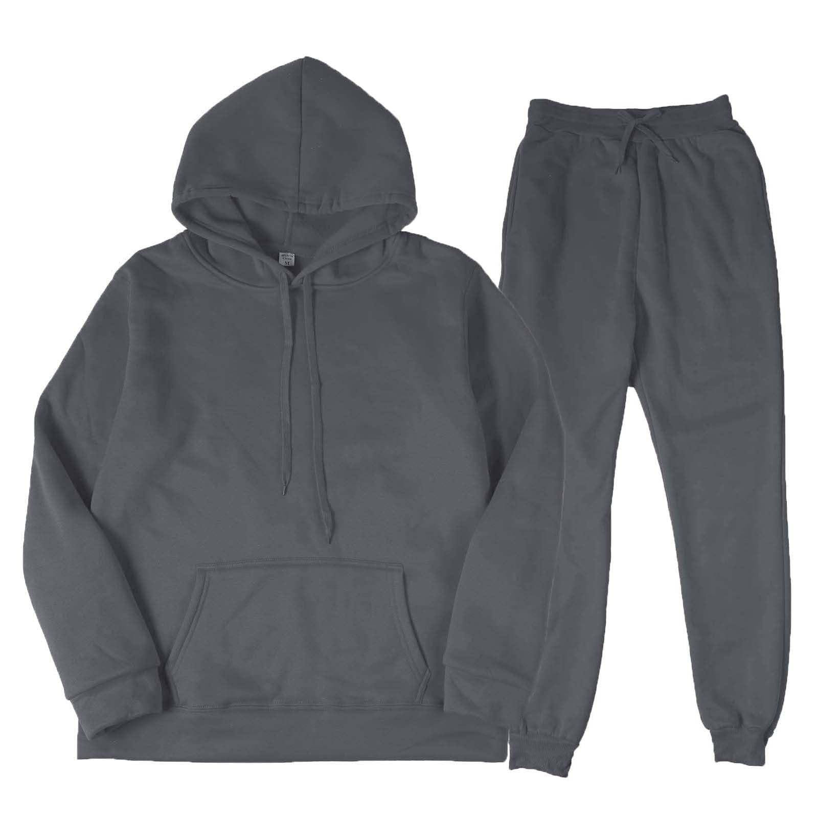 Conjunto de chándal para hombre con capucha, pantalones de correr | Chándal Hombre Conjunto con Capucha Top de Manga Larga y Pantalones de Correr con Cintura Elastica Running