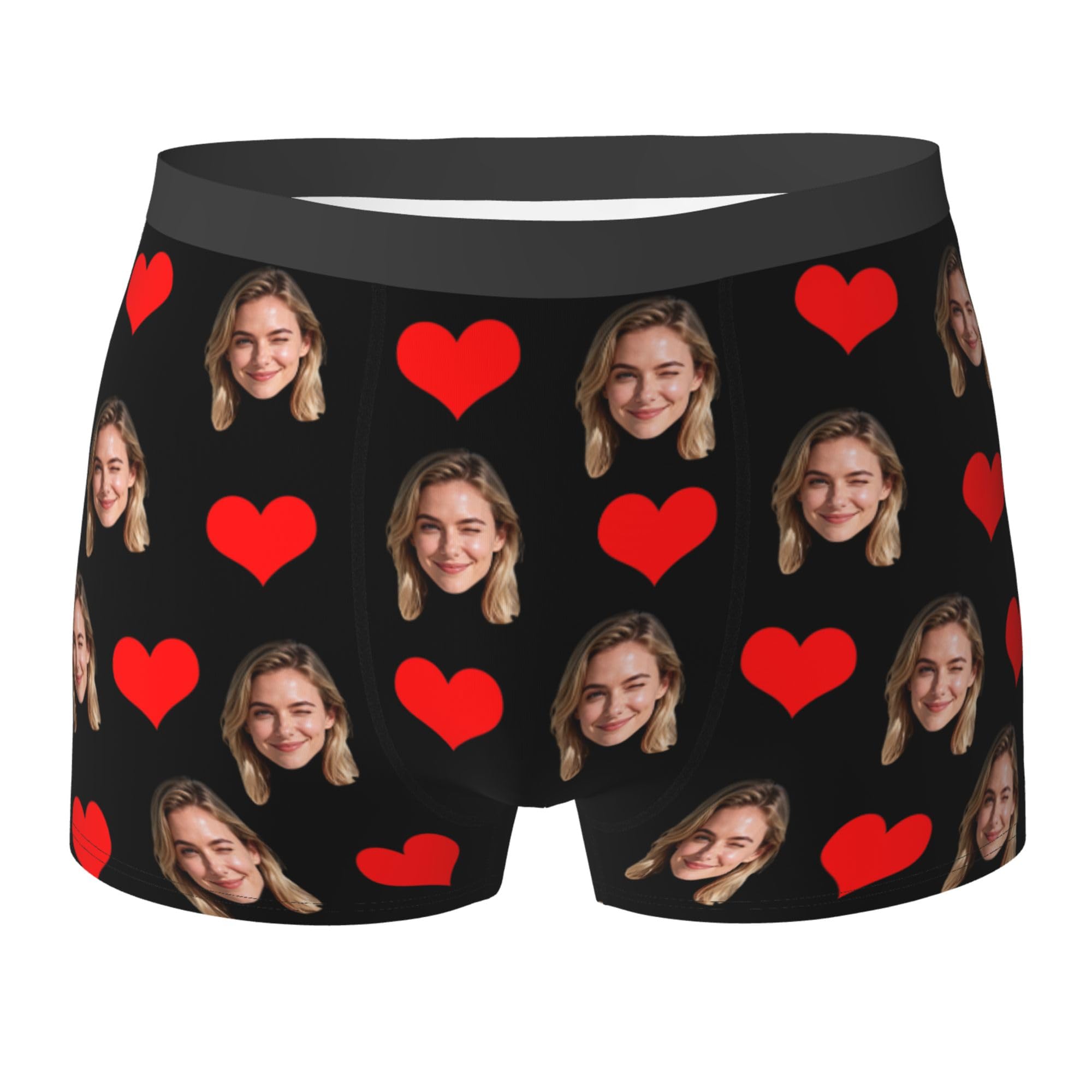 Custom Underwear for Men Personalized Boxers with Face, Funny Sexy Boxer Briefs for Boyfriend Husband