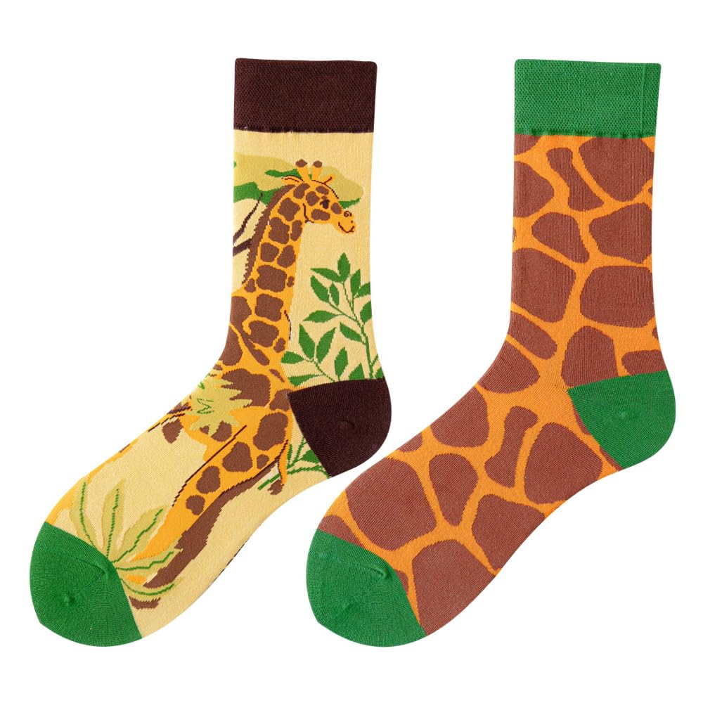 Calcetines Divertidos Unisex para Mujer y Hombre con Diseños Asimétricos en Par - Temas Animales, Comida, Fruta, Deporte y Arte en Algodón - Ideal para Regalos — view 111