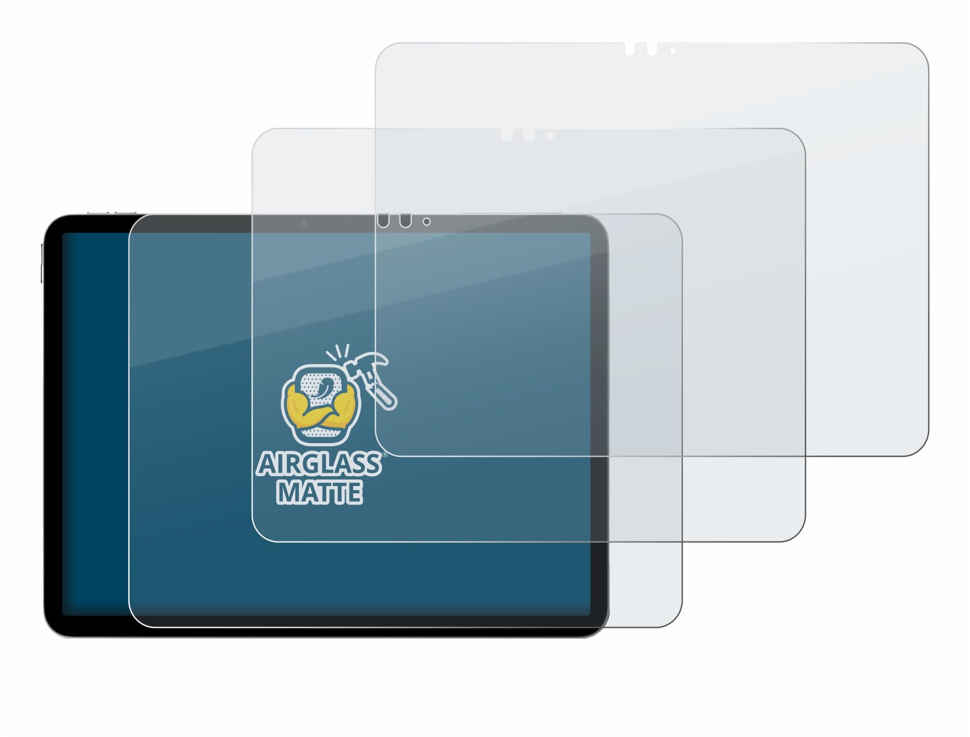 brotect 3 Pezzi Pellicola Vetro per Apple iPad Air 11" M4 2026 | Opaca Protezione Schermo Made in Germany, Anti-Riflesso Durezza 9H Anti-Graffio