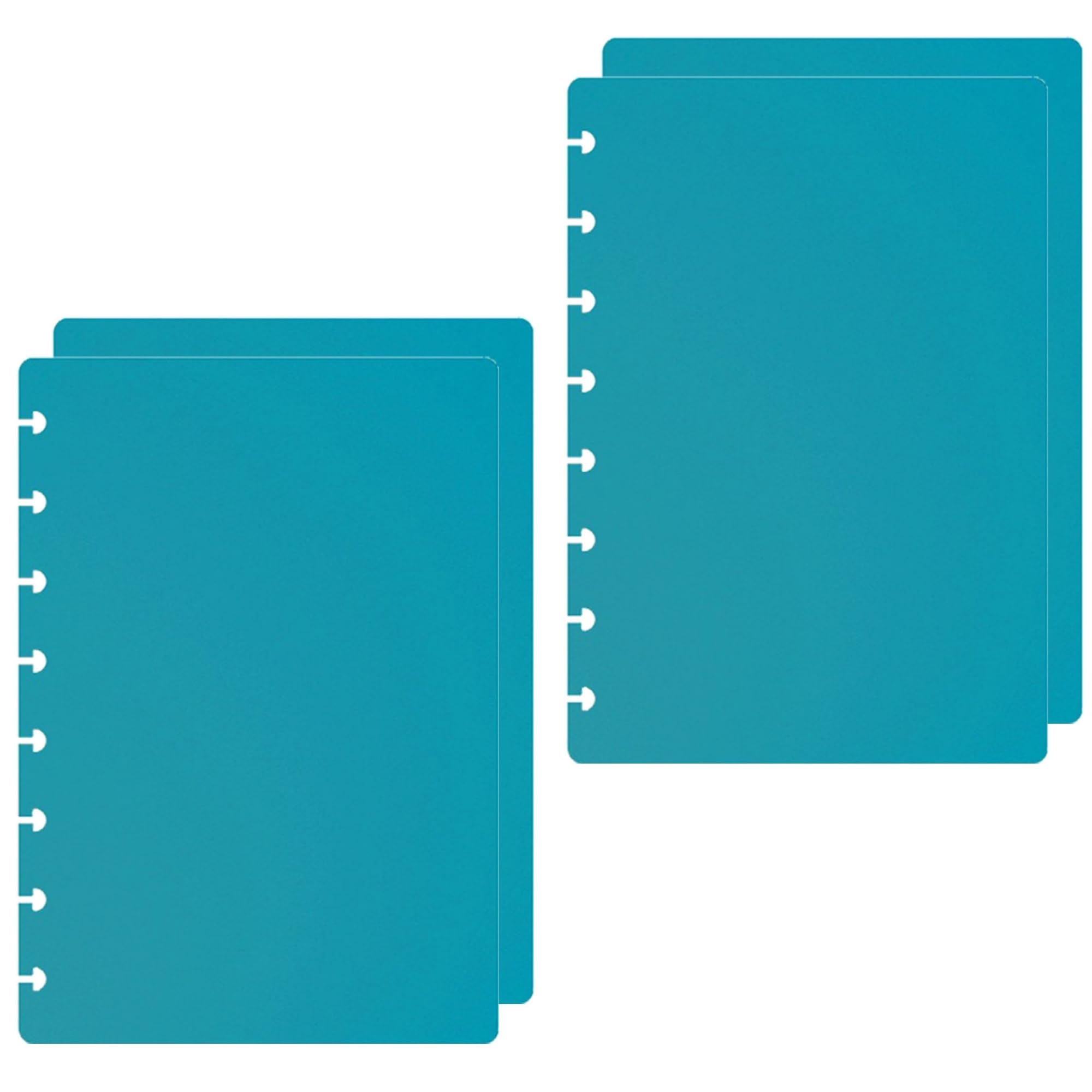 ITSYHPRO 2 Set A5 Disc Planner DIY Cover Discbound Notebook Accessories Candy Colors Compatible for Notebook and Planner(Blue,A5)