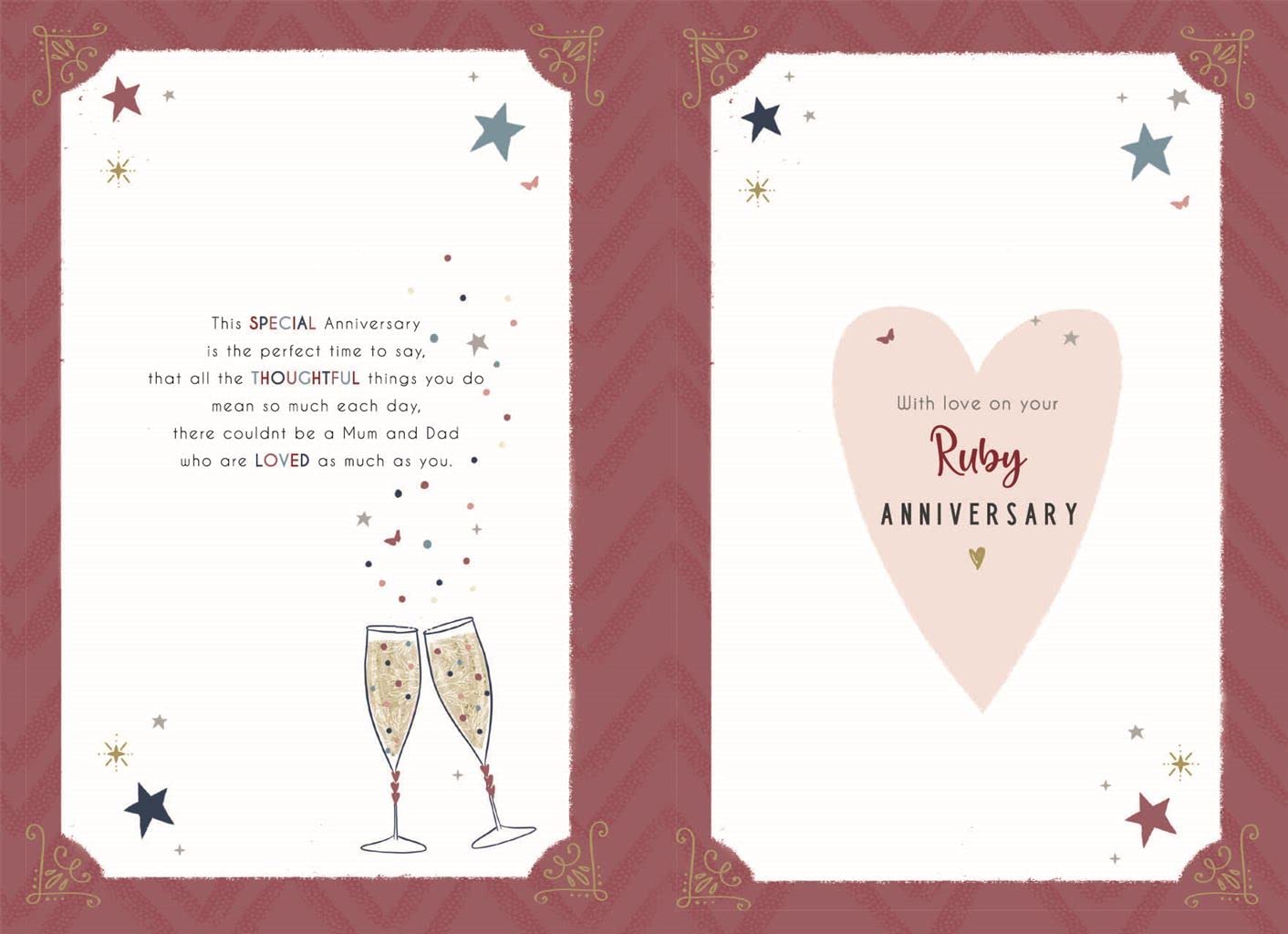 Ruby 40 Years Anniversary Cards – Burnell's Gifts