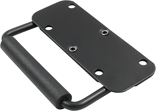 Miniatura 5 de Litoexpe 2 asas con resorte de 4.3 pulgadas, mango negro resistente, mango de pecho de acero inoxidable con agarre de goma, asas plegables de