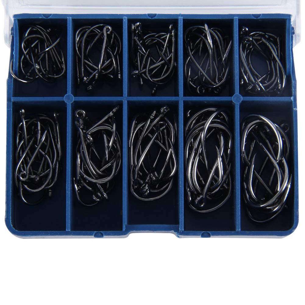 THKFISH 100pezzi/scatola ami da Pesca Singoli Esca Occhiello