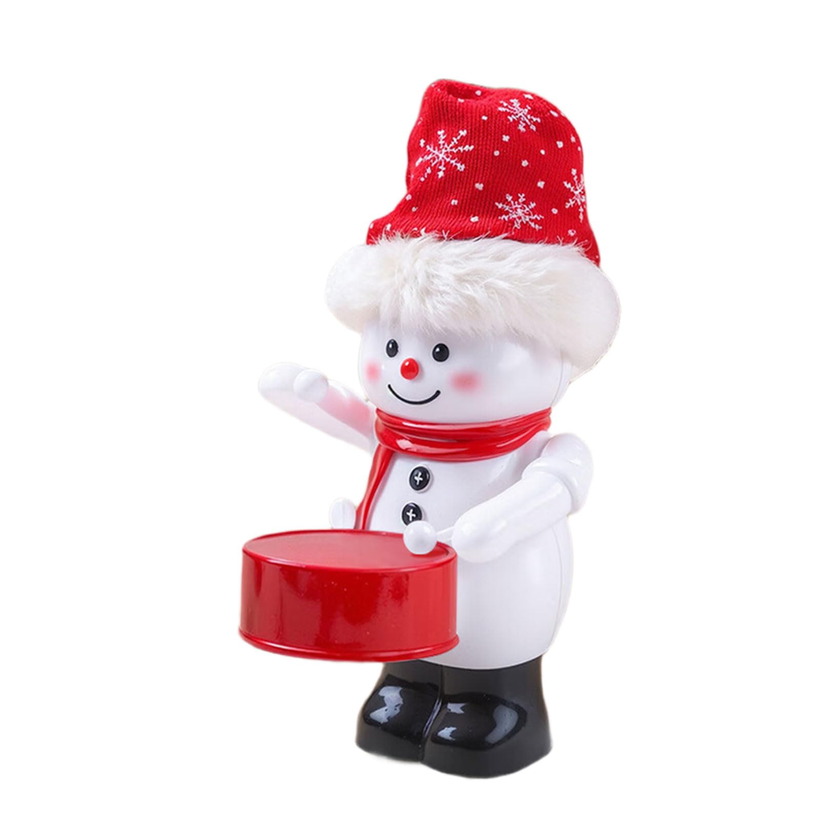 Msioytog Resin Snowman Wind Up Toy Holiday Tree Hanging Ornament for Christmas Tree Mantels Fining Table Festival Celebration Festival Drumming Snowman Decoration