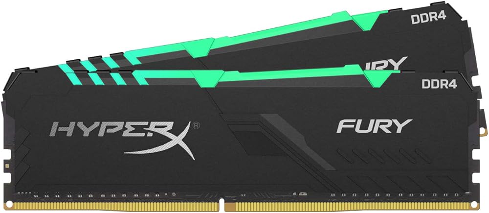 HyperX Fury RGB, 16GB (2 x 8GB) DDR4-3600MHz RGB CL17 Desktop Memory with Infrared Sync Technology - View 1