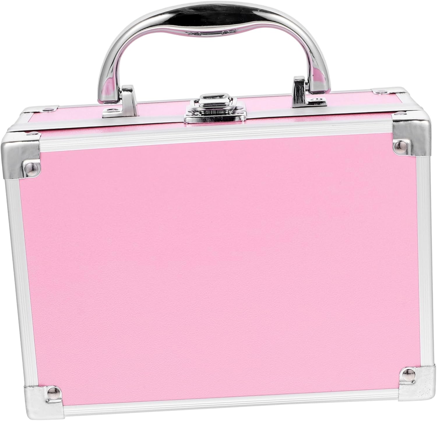 SAFIGLE Travel Makeup Case Aluminum Alloy Makeup Box Organizer Bag Handles Portable Storage Box for Cosmetics