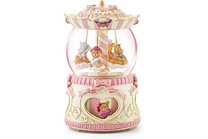 Whimsical Personal Snow Globe with Animal Music Box and Luminous You Are My Sunshine Melody