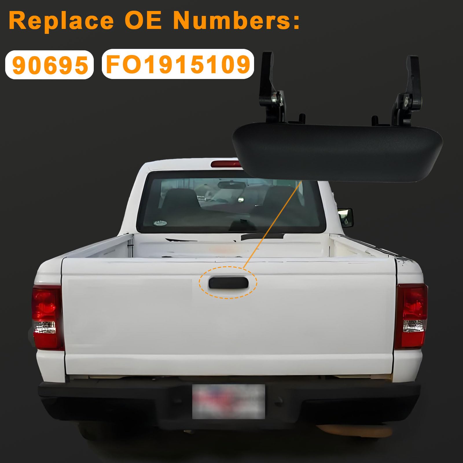 Tailgate Latch GSKMOTOR Black Rear Liftgate Tailgate Handle... Ford Tailgate Handle - Foto 12