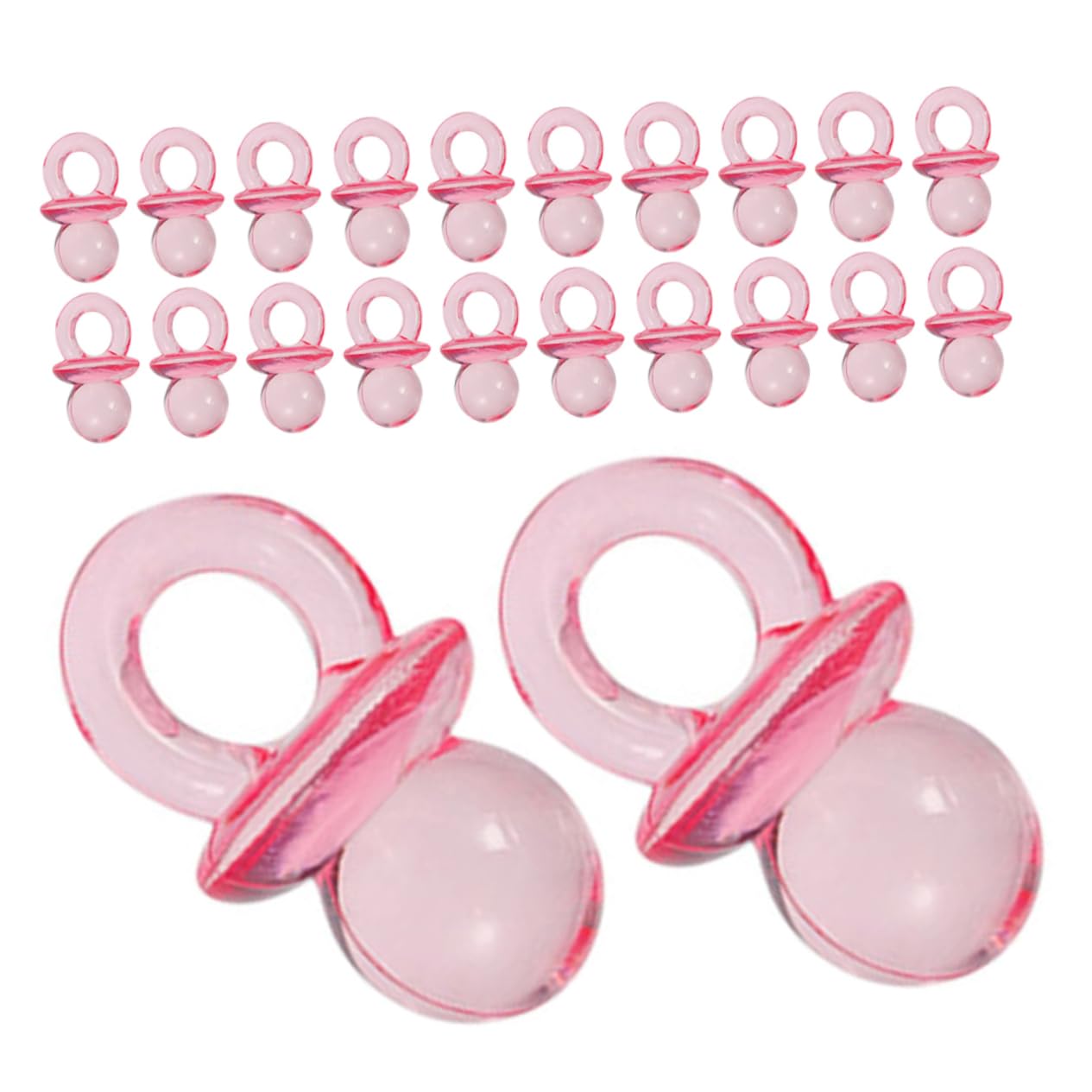 HEMOTON DIY Shower Table Scatter 200pcs Mini Pacifiers Acrylic Soothers for Baby Gender Reveal Party Supplies
