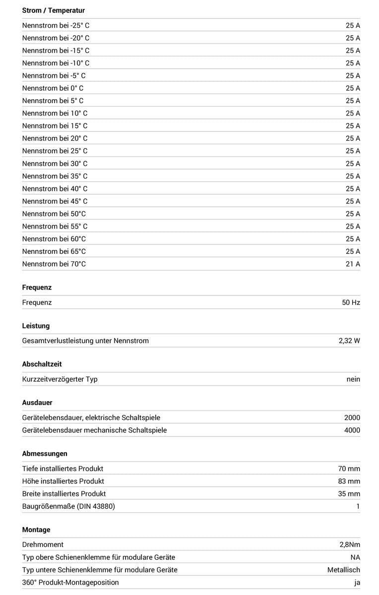 Hager CDA225D Fehlerstromschutzschalter 25A 2-polig 6kA 30mA Typ A