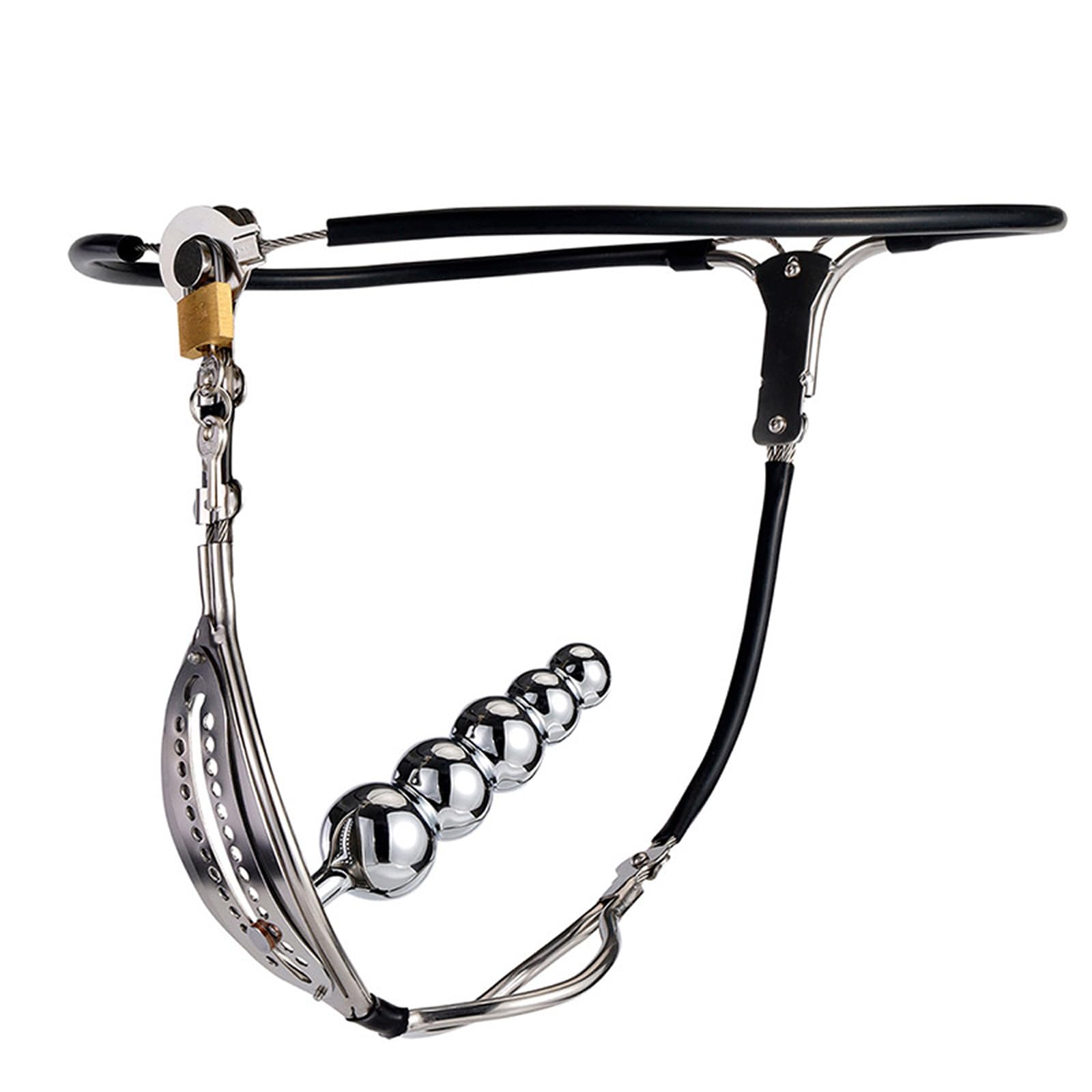 Ceinture de chasteté pour femme, en acier inoxydable réglable ceinture de chasteté pour femme Ceinture de chasteté verrouillable pour femme Invisible Fétiche Bondage Jouet sexuel pour femme Appareil