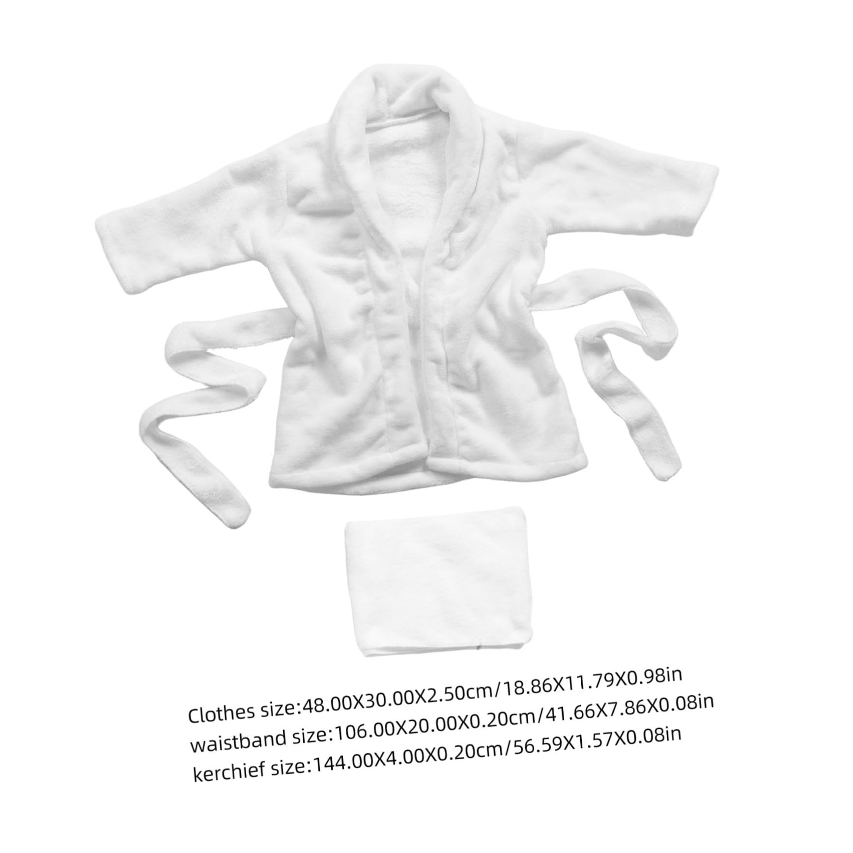 WOFASHPURET Newborn Outfit Toddler Boy Pajamas Boys and Girls Bathrobe Headband 7-12 Months Plush Sleepwear Winter Bathrobe Set