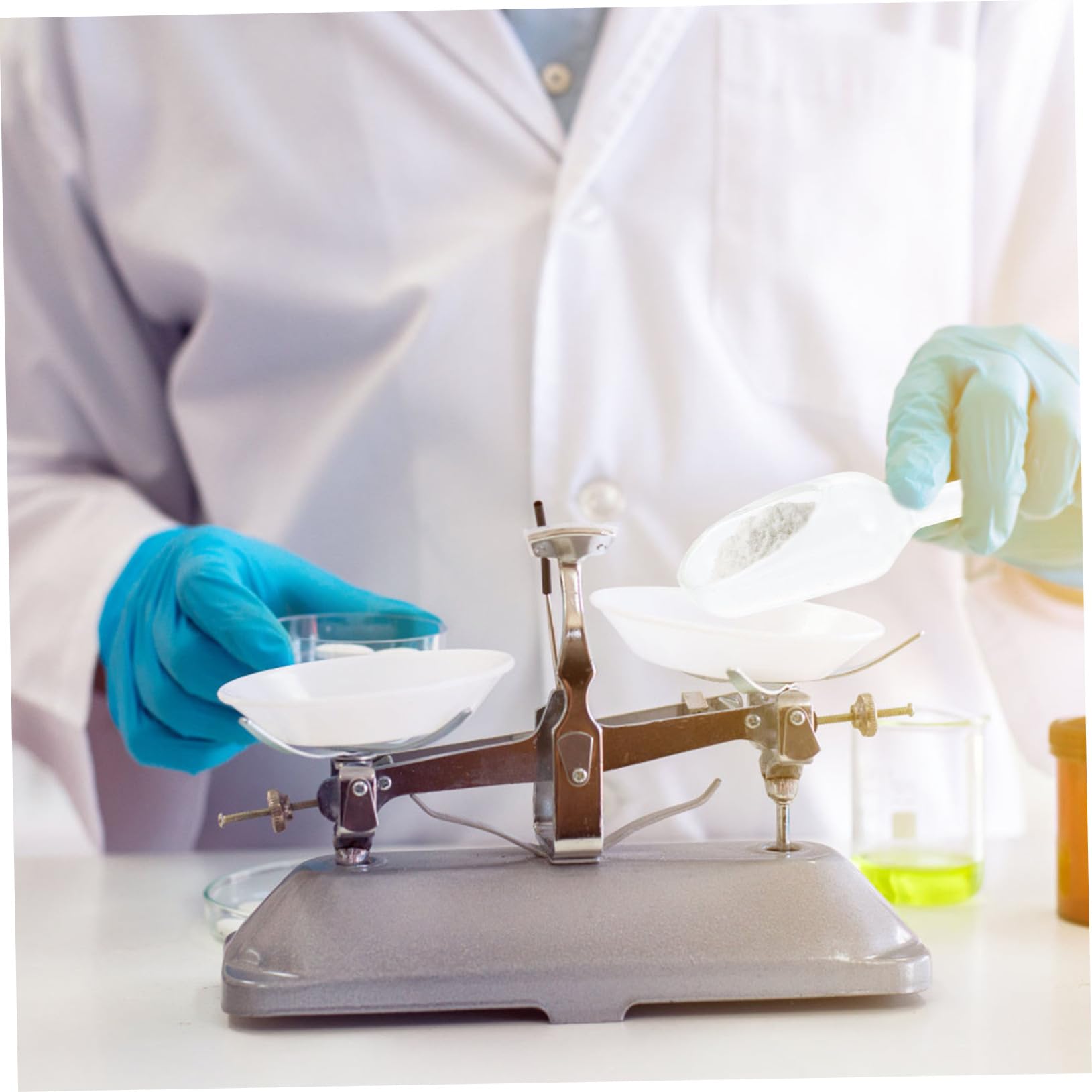 OSOLADY Glass Weighing Spoon Laboratory Weighing Funnel Tray Chemistry Teaching