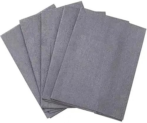 BROUNS Paño de limpieza de vidrio, grueso que no deja marcas, limpia los dioses del espejo, paño absorbente sin pelusa para el hogar (negro, 40 x 50