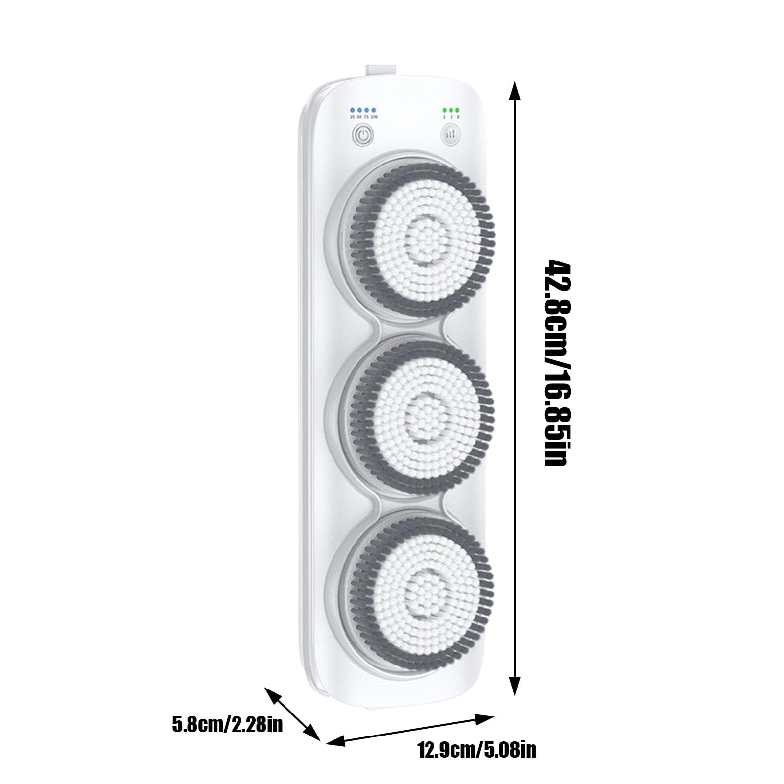Depurador de espalda eléctrico para ducha, cepillo eléctrico corporal | Purificador de espalda de pared - Purificador de espalda automático para ducha con 3 modos ajustables, para baño diario