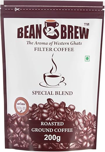 Bean2Brew Special Blend Filter Coffee Powder (70:30), 200g – Medium Roast