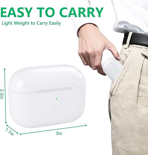 Miniatura 6 de Funda de carga inalámbrica para Air Pod Pro funda de cargador de repuesto con botón de sincronización y batería integrada de 660 mAh no incluye