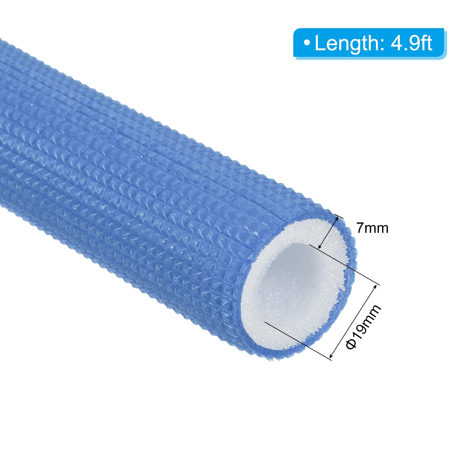 Amazon | PATIKIL 1.5 M パイプ断熱チューブ 1個 内径16 mm 外径30 mm