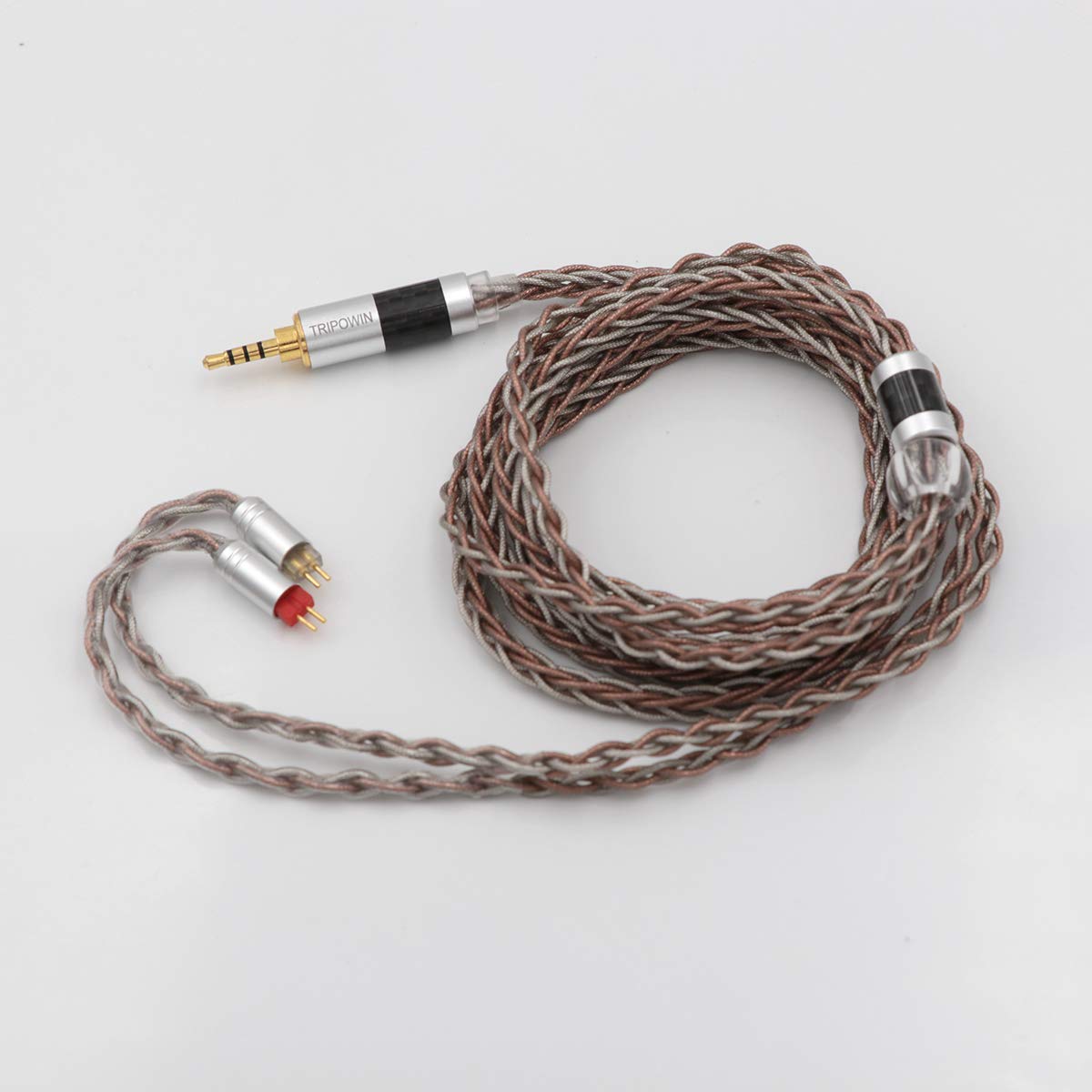 LINSOUL Tripowin C8 - Cable de Repuesto Trenzado para Auriculares BL03 KZ ZS10 PRO AS10 ZS6 ES4 ZST ZSR TRN V80 (2pin0,78 mm, Conector de 3,5 mm)