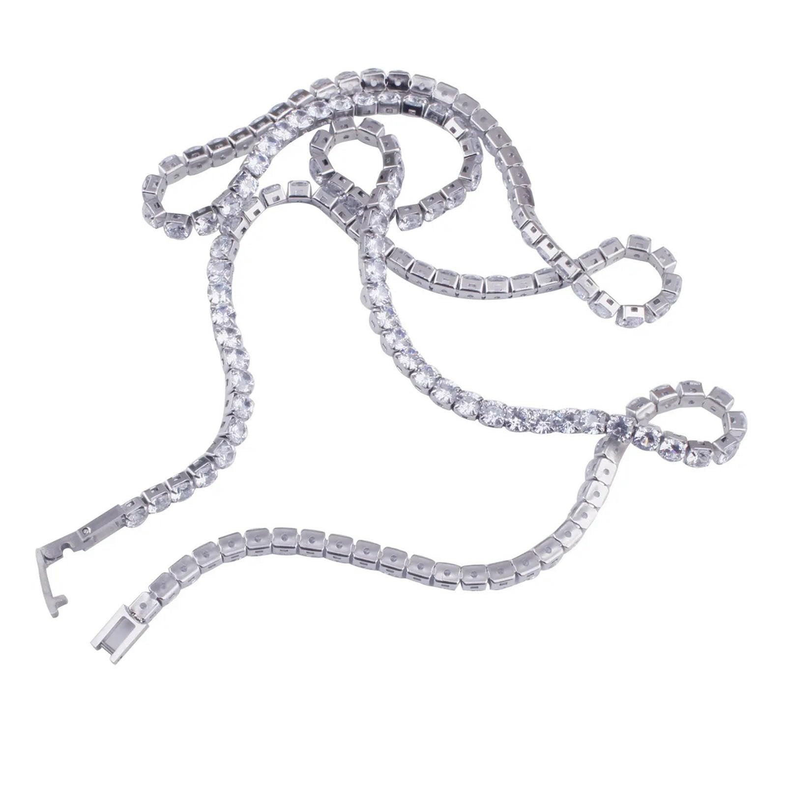 Amazon.co.jp: ヒップホップ キュービックジルコニア テニスチェーン