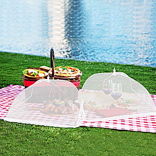 (6 Pack) Omont Pop-Up Food Cover Tents, 17 Inch X17 Inch Food Mesh Cover, Reusable And Collapsible Outdoor Picnic Food Cover Net,Suit For Parties Picnics,Bbqs #TOP1