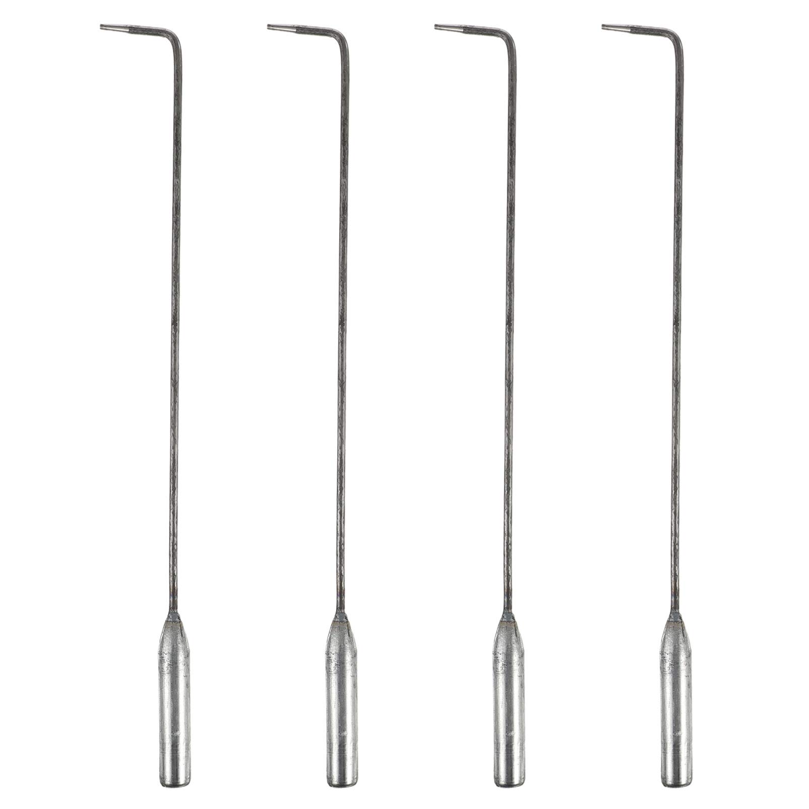 YARNOW 4 Pcs Stainless Steel Fire Stoker Stick Heavy Duty Indoor Fireplace Stoker BBQ Charcoal Ash Rake for Outdoor Camping Accessory 45cm Assorted Color