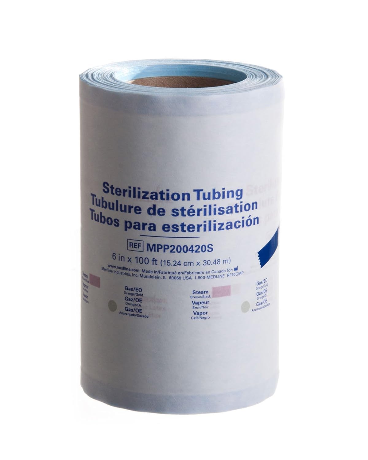 Medline Instrument Sterilization Tubing/Roll, 6" x 100