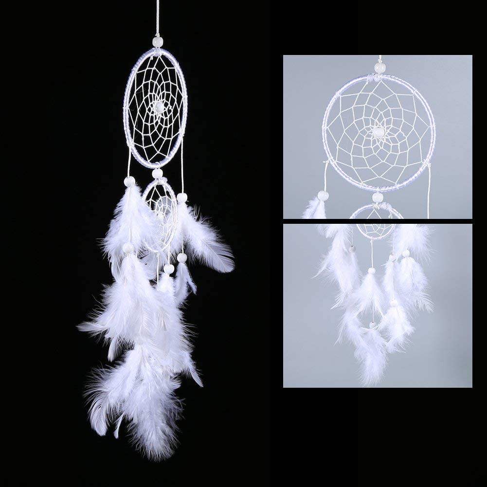 Fait à la main Dream Catcher Moon Dreamcatcher Boho Tapisserie Décoration pour Mariage Maison Chambre Cadeau-Fei Yu
