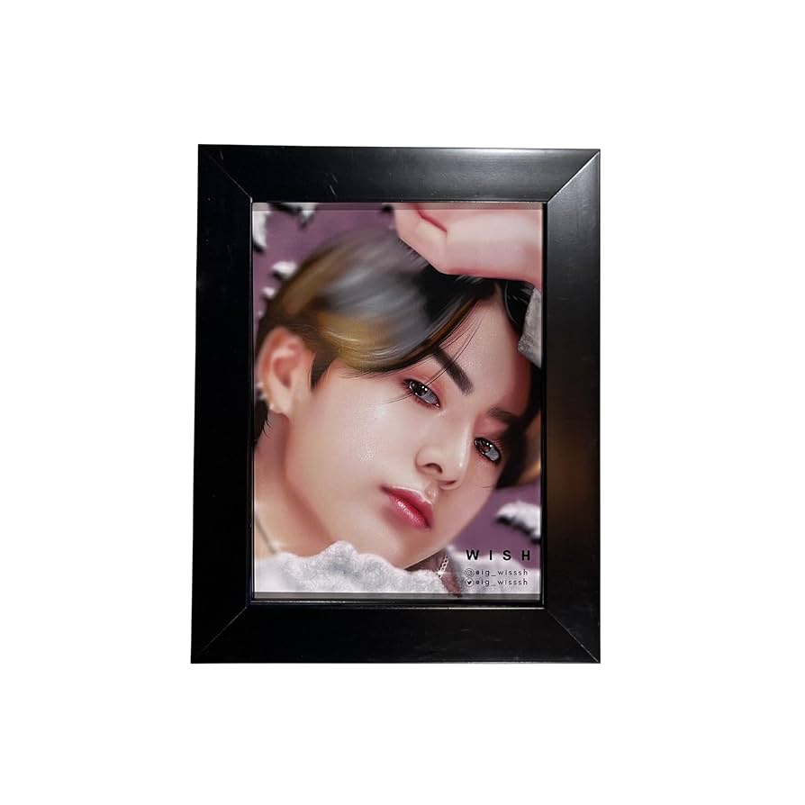 BTS jungkook 額縁 BTS JUNG KOOK ジョングク アート ポスター +フレームセット 黒