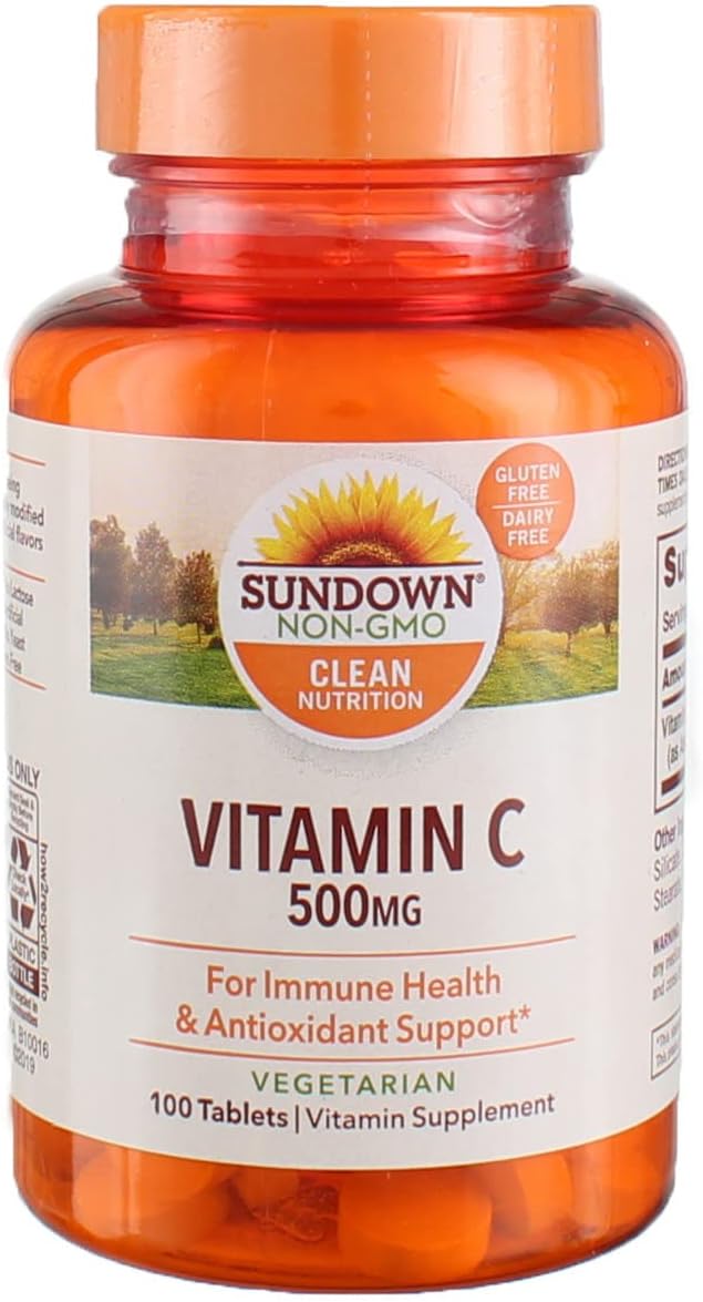 Sundown Vitamin C 500 mg Tablets 100 Tablets (Pack of 2)