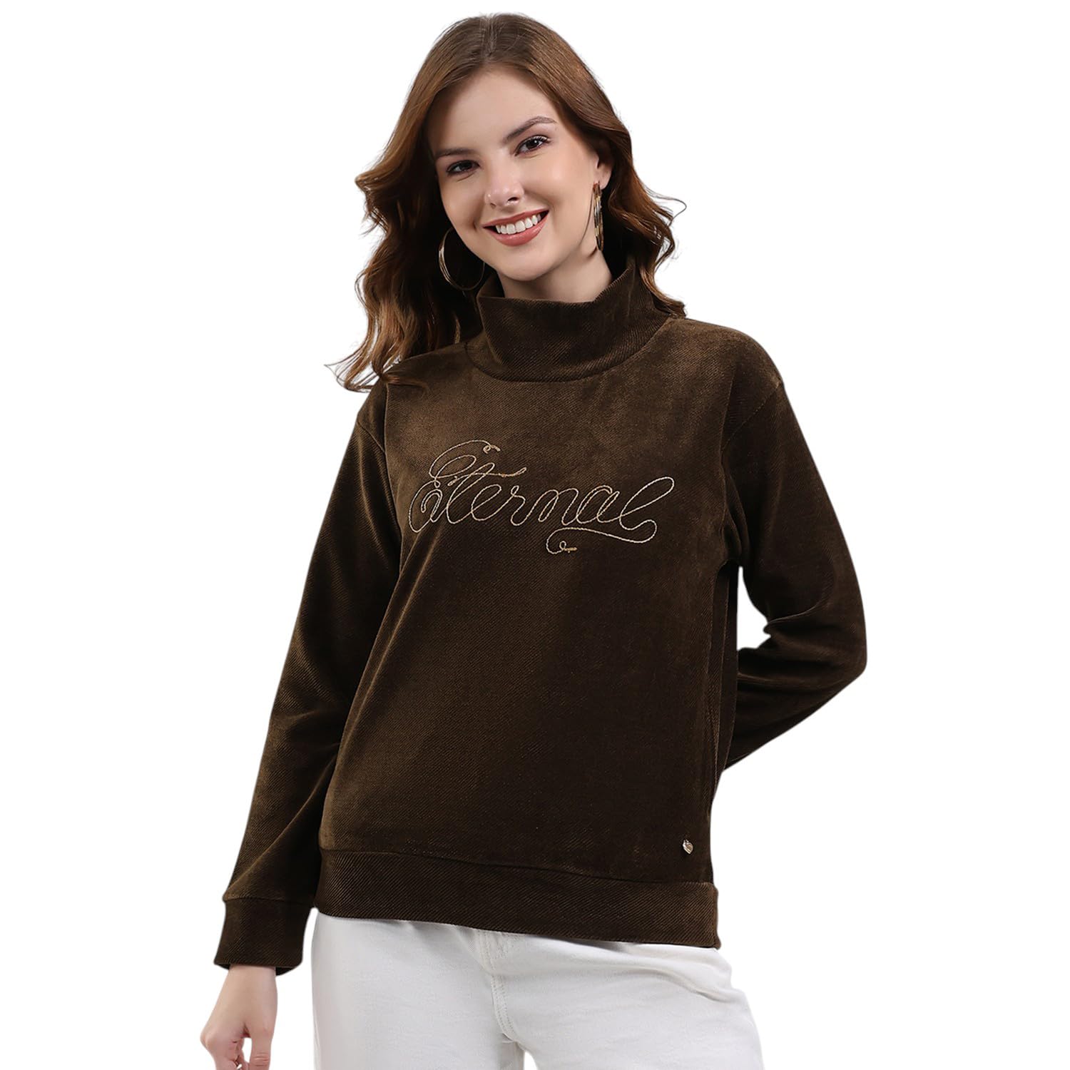 Womens Regular Fit Printed Pull On Full Sleeve Winter Sweatshirt | Warm Pullover for Ladies | Soft Comfortable Casual Winter Wear for Women's (Pack of 1)-image-34