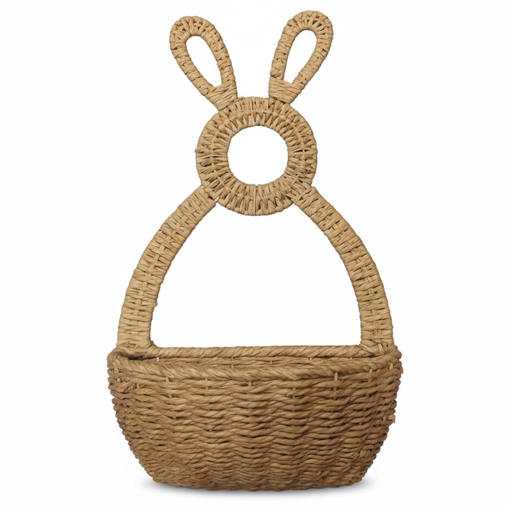 Panier en rotin pour arrangement floral de porte d'entrée