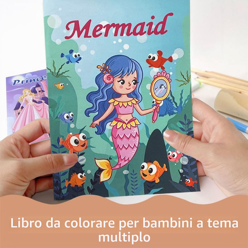 Aannanl 24 mini libri da colorare adattati per bambini dai 2 ai 4 anni e dai 4 agli 8 anni, piccoli regali per feste, regali di completo, reimpetivi per sacchi regalo, attività scolastiche in aula