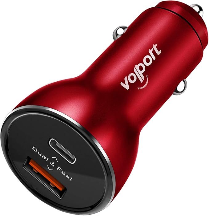 Fast USB C Car Charger, VOLPORT 39W PD Type C Charger