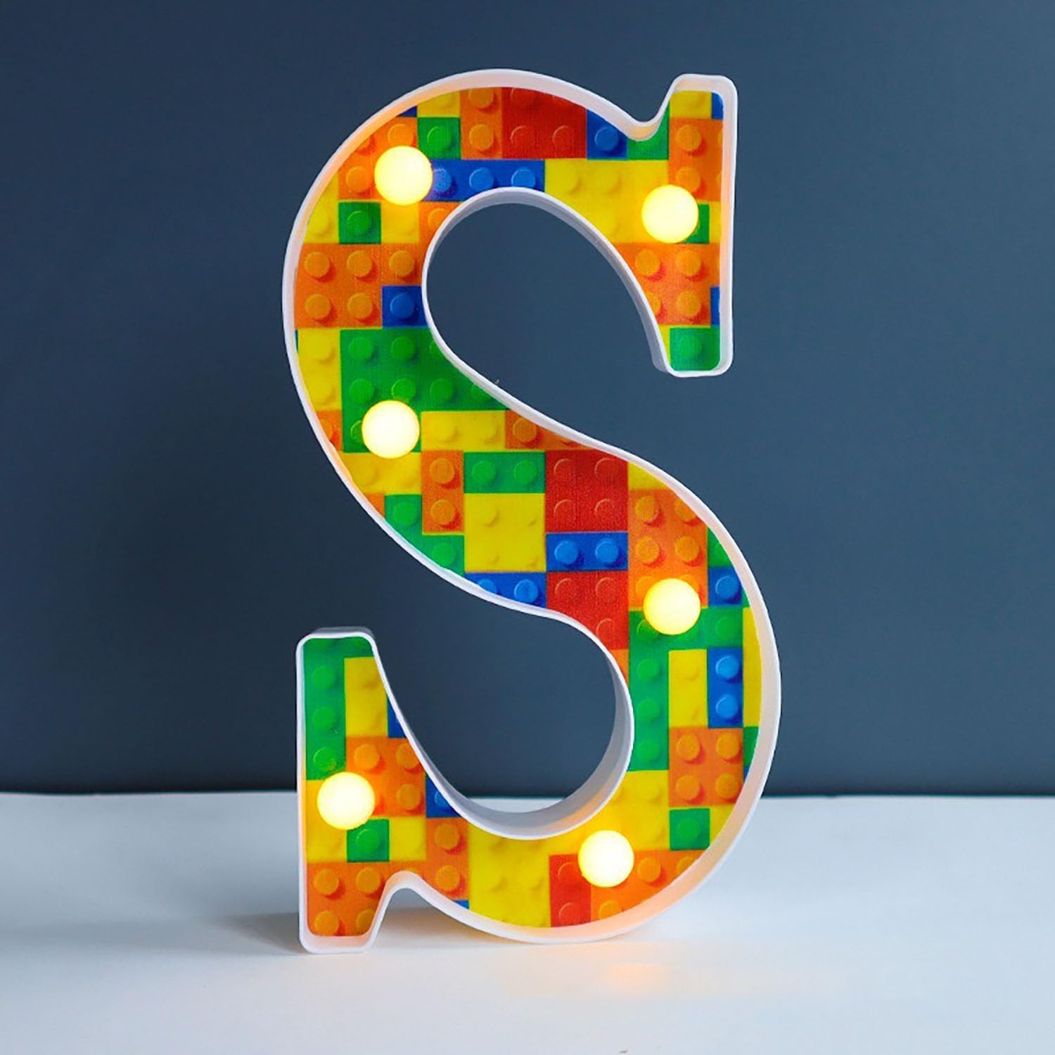 Jemnpela LED Marquee Letter Number Sign Lights Glitter Light Up Alphabet Figure Night Light for Birthday Party Wedding Home Bar Holiday Wall Decoration