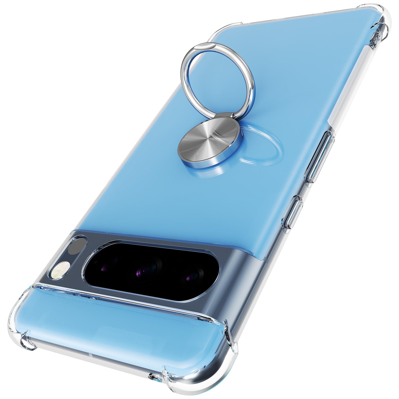 Per Google Pixel 8 7 Pro 6A Custodia Fiori Glitter Supporto Anello - Foto 3