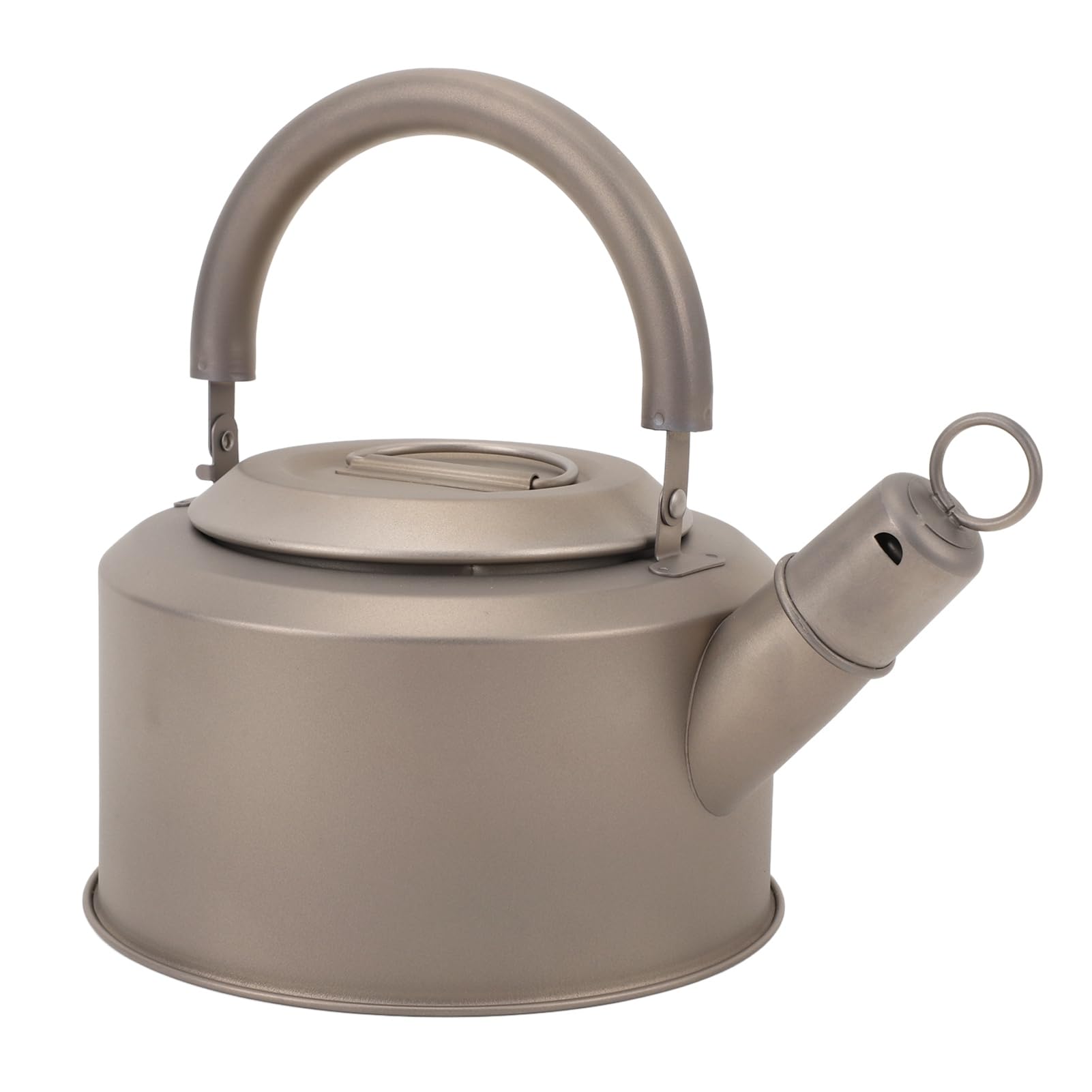 Tetera de té para Estufa, Tetera de Titanio Portátil Ligera para Acampar, Senderismo Al Aire Libre, 1200ml