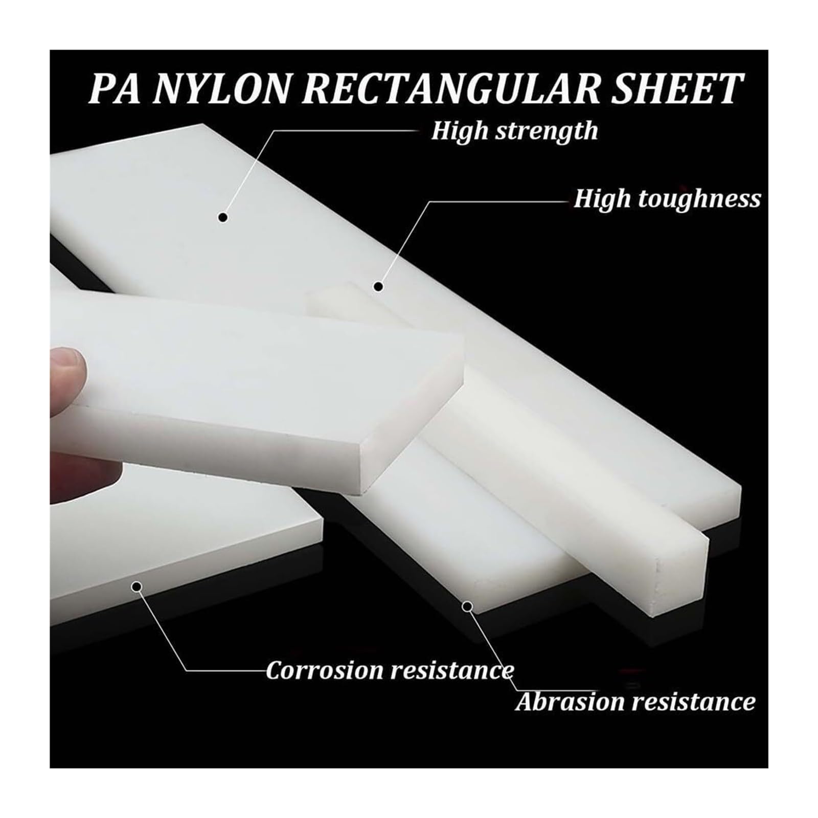 Nylonplatte, 1 Stück Weiße Nylonplatte 1000 Mm X 90 12–50 for Die Bearbeitung Von DIY-Modellbau(20mm)